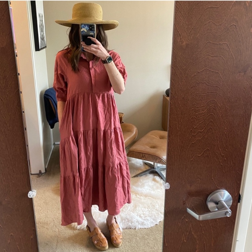 Anthropologie English Factory tiered midi dress. S